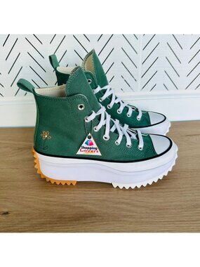 ⭐Converse Run Star Hike Platform Sz 5 Men's Shoes Flowers Green Sneakers A11562C